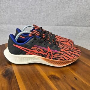 Nike Air Zoom Pegasus 38 Tiger Print Orange Black Running Shoes  Womens 9.5